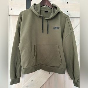 RVCA Women’s Cropped Sweatshirt - Olive Green - M